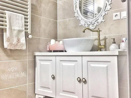 Kekliktepe Müstakil Villa Çift Lavabolu Ebeveyn Banyo - Urla / Kekliktepe