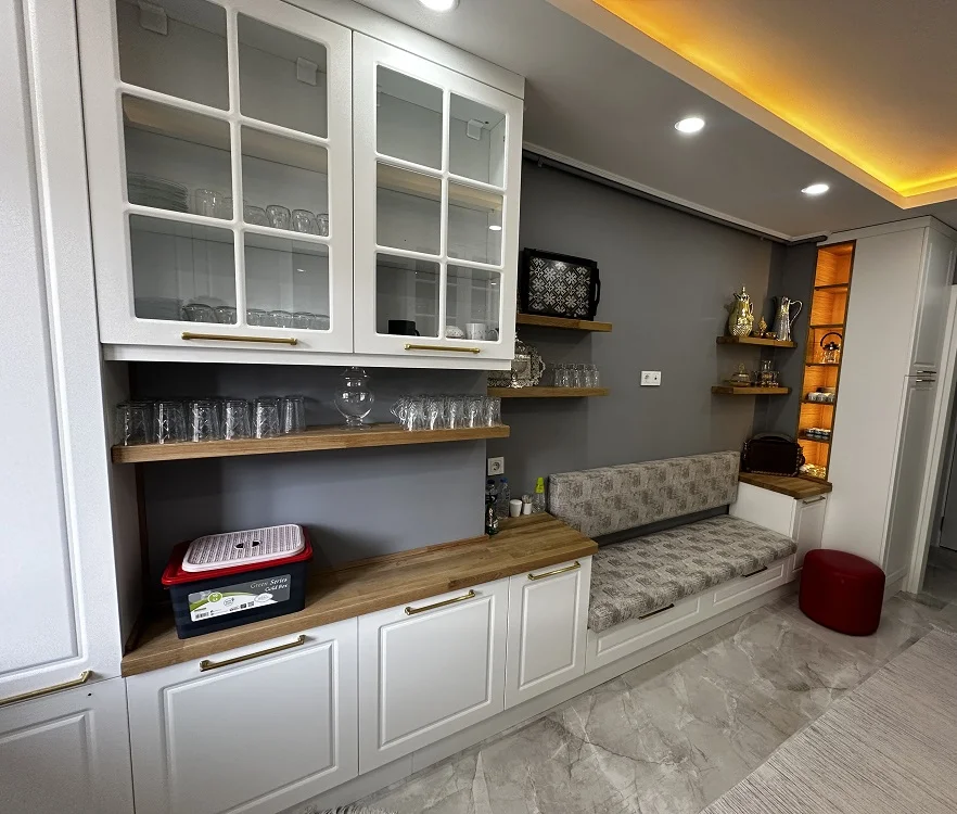 İzmir Klasik & Country Çıtalı Mutfak Dolabı İmalatı