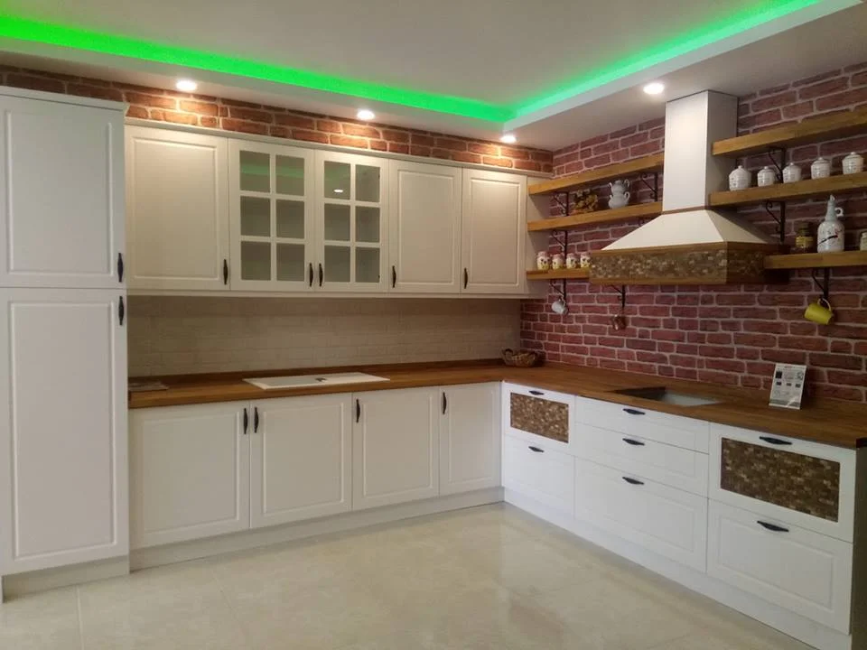 Kordon Monoblok Porselen Ada Mutfak - İzmir Modern Mutfak Modelleri