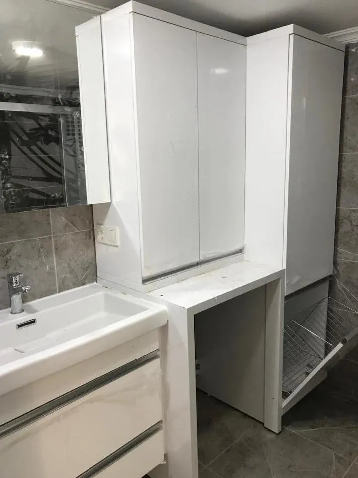 İzmir Mutfak Banyo Luxury Robot Süpürge Geçişine Uygun Ayaklı Modern Banyo (MODEL-11) - Buca Adatepe özel mimari imalat