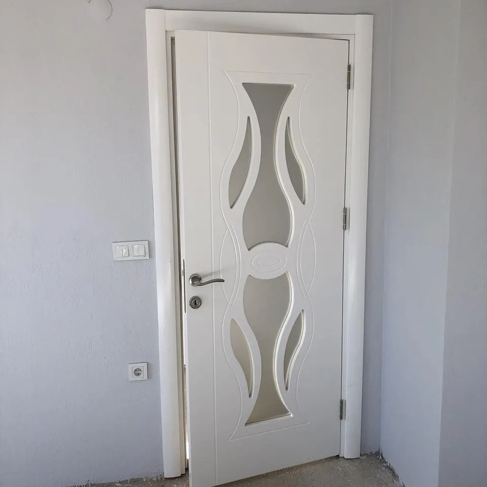 İzmir Mutfak Banyo Luxury Geniş Kordon Pervazlı Kırık Beyaz Lake Kapı (MODEL-15-2) - Buca Adatepe özel mimari imalat