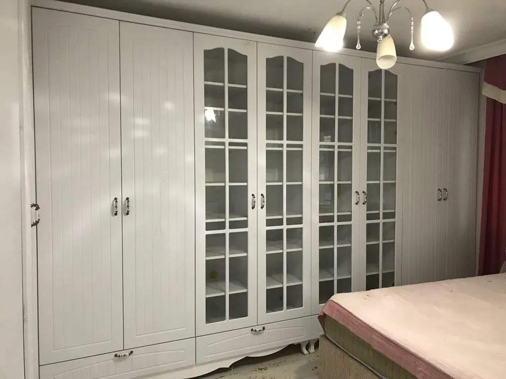 İzmir Mutfak Banyo Luxury Klasik Taç Pervazlı 6 Kapaklı Beyaz Lake Gardırop (MODEL-18-3) - Buca Adatepe özel mimari imalat