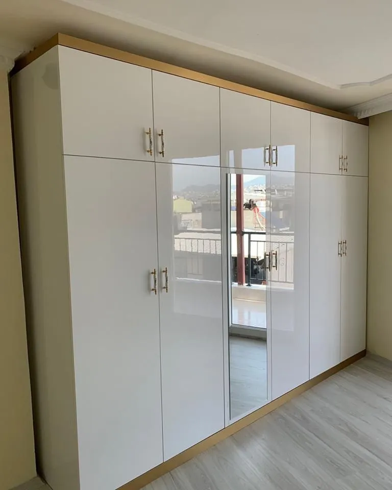 İzmir Mutfak Banyo Luxury Kravatlık & Pantolonluk Modüllü Antrasit Gardırop (MODEL-25-2) - Buca Adatepe özel mimari imalat