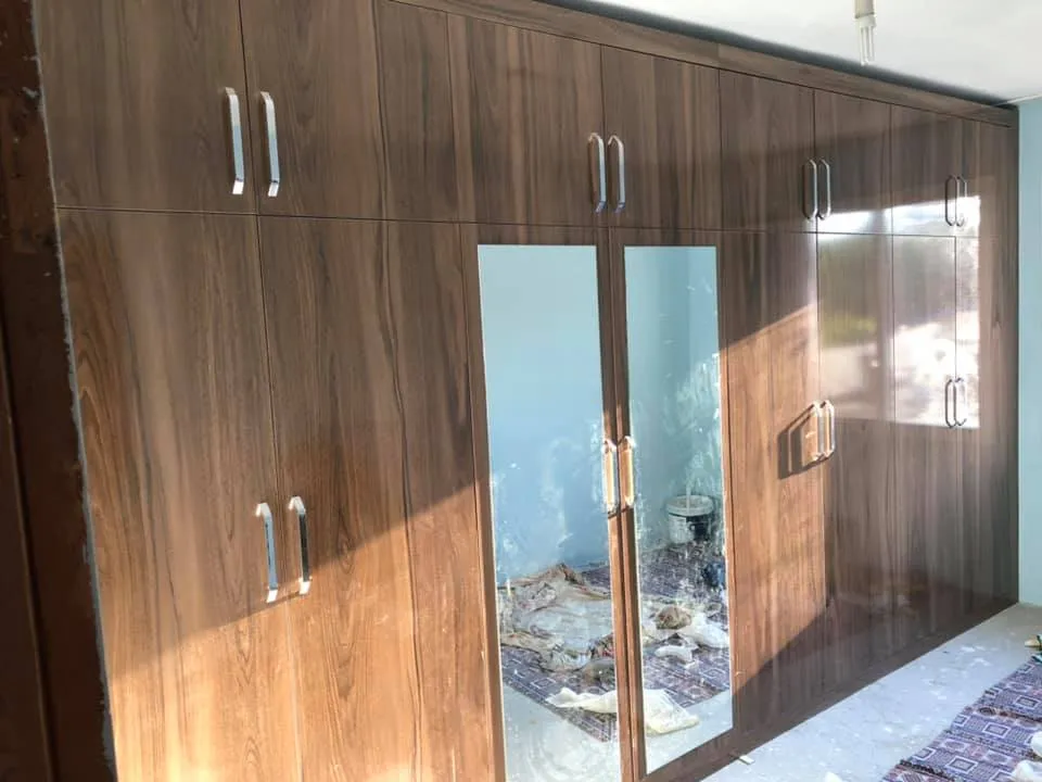 İzmir Mutfak Banyo Luxury Doğal Dişbudak Çıtalı Bohem Yatak Odası Dolabı (MODEL-28-2) - Buca Adatepe özel mimari imalat
