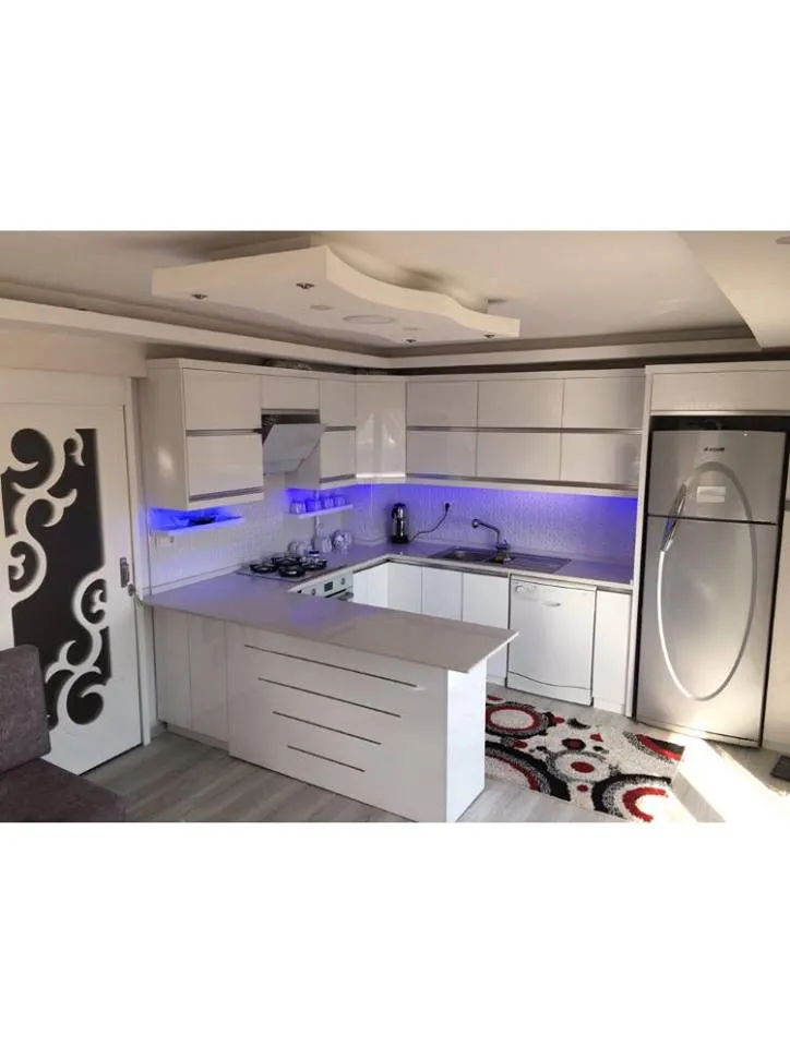 İzmir Mutfak Banyo Luxury Beyaz Lake Üzeri Dikey Derzli Country Mutfak (MODEL-36-3) - Buca Adatepe özel mimari imalat