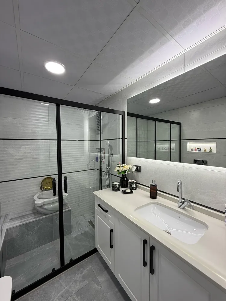 İzmir Mutfak Banyo Luxury Leke Tutmaz İpek Mat Vizon Gömme Lavabolu Dolap (MODEL-39) - Buca Adatepe özel mimari imalat