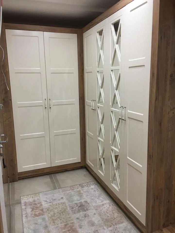 İzmir Mutfak Banyo Luxury Boy Aynalı & Gizli Ayakkabılıklı Antre Vestiyeri (MODEL-6-3) - Buca Adatepe özel mimari imalat