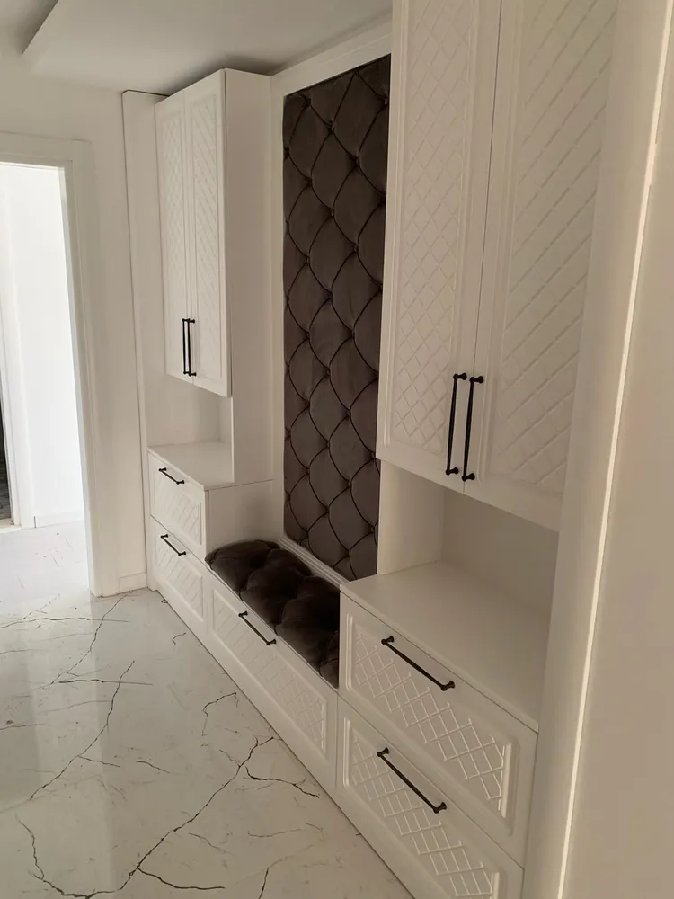 İzmir Mutfak Banyo Luxury Mat Kaşmir Dikey Çıtalı Yatak Odası Gömme Dolabı (MODEL-7-3) - Buca Adatepe özel mimari imalat