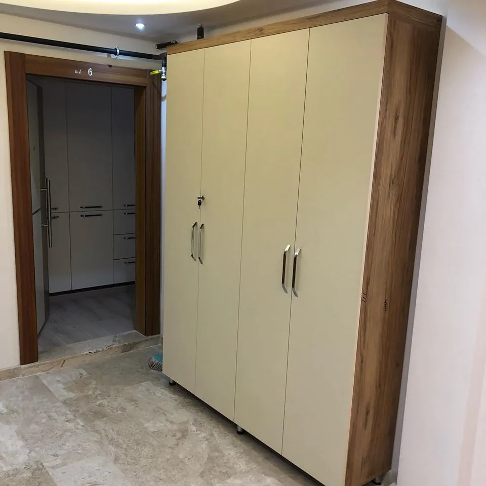 İzmir Mutfak Banyo Luxury Doğal Meşe & Antrasit Kombinasyonlu Gardırop (MODEL-9-3) - Buca Adatepe özel mimari imalat