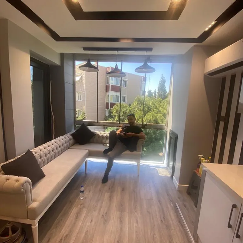 İzmir Mutfak Banyo Urla Kekliktepe Kuvars Tezgahlı Lüks Ada Mutfak montaj teslimi #12
