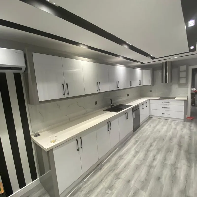 İzmir Mutfak Banyo Gaziemir Modern Ada Mutfak ve Akrilik Tezgah montaj teslimi #26